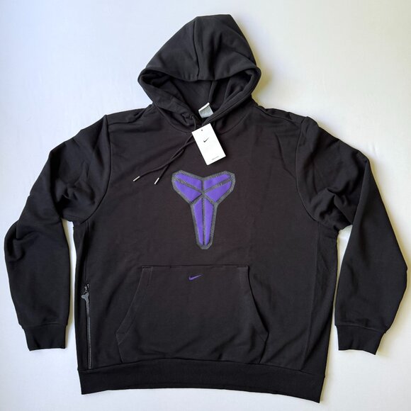 Nike Mens Kobe Pullover Basketball Hoodie Sz 2XL Black Purple NWT HF0066-010 - Picture 1 of 8